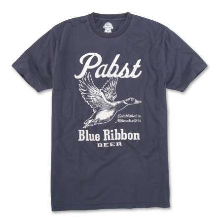 Pabst Blue Ribbon Beer Duck Navy T-Shirt - WearYourBeer