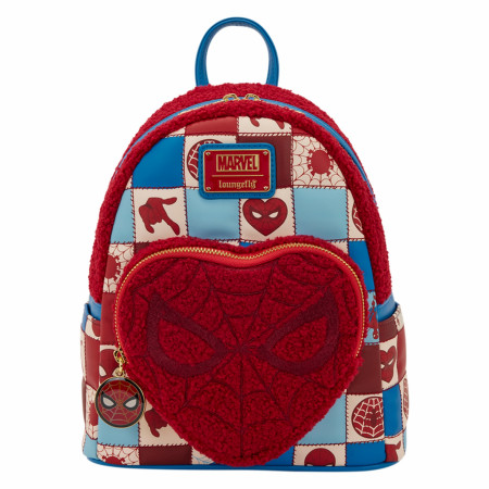 Spider-Man Sweater Pattern & Sherpa Heart Mini Backpack By 
