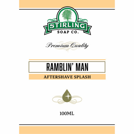 Product image 1 for Stirling Soap Company Aftershave Splash, Ramblin Man 100 ml.