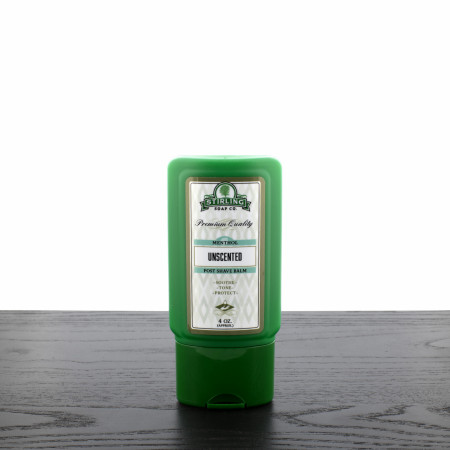 Stirling Soap Company Unscented Post-Shave Balm with Menthol, 4 oz.