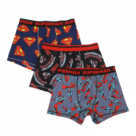 Superman and Logos 3-Pair Pack of Boxer Briefs
