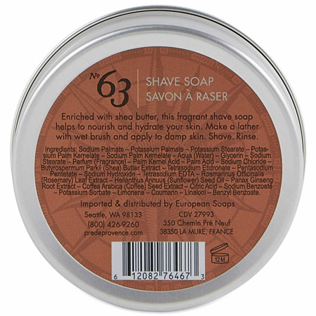 Product image 4 for Pre de Provence No. 63 Men's Shave Soap Tin, 150 g