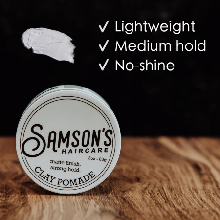 Product image 5 for Samson's Matte Finish Clay Pomade, 3 oz.