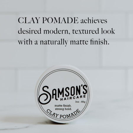 Product image 4 for Samson's Matte Finish Clay Pomade, 3 oz.
