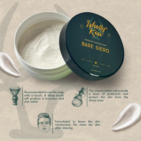 Product image 2 for Wholly Kaw Shaving Soap, Bare Siero - Unscented