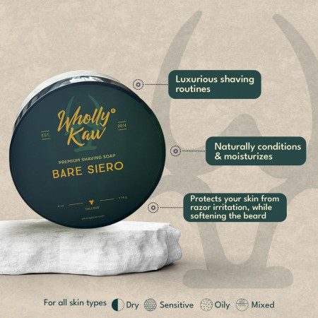 Product image 6 for Wholly Kaw Shaving Soap, Bare Siero - Unscented