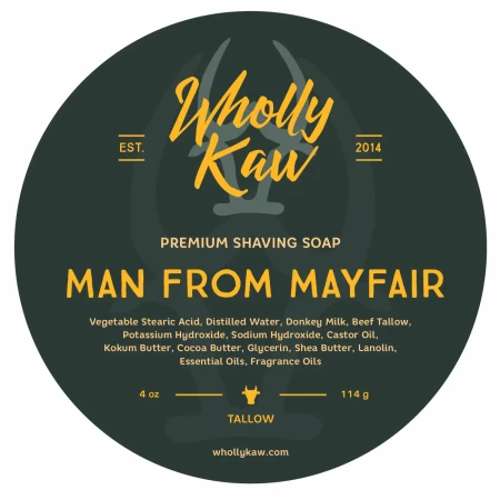 Product image 1 for Wholly Kaw Tallow Shaving Soap, Man from Mayfair