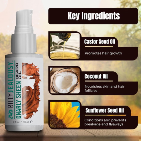 Product image 1 for Billy Jealousy Gnarly Sheen Beard Oil, 2 oz.