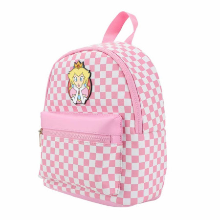 Product image 3 for Super Mario Princess Peach Checkered Mini Backpack