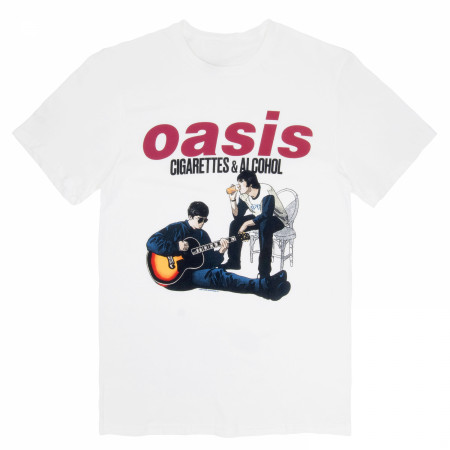 Oasis 1998 World Tour South America Front and Back Print T-Shirt