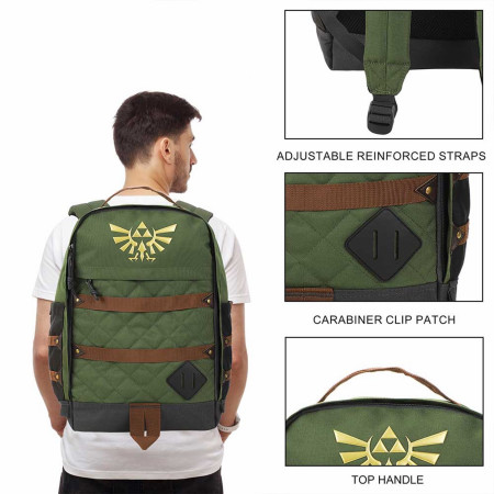 The Legend of Zelda Quilted Hyrule Crest Backpack  display picture 3