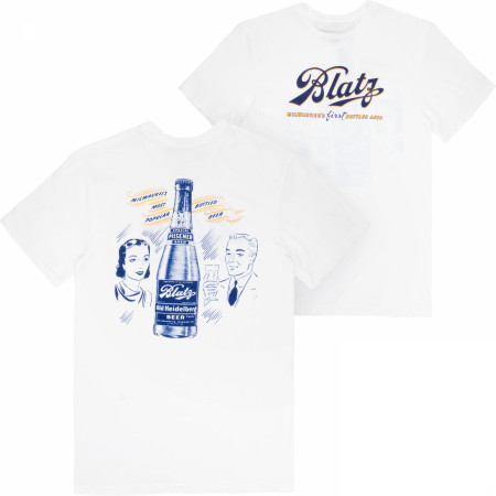 Blatz Beer Retro Style Logo Brass Tacks T-Shirt - WearYourBeer
