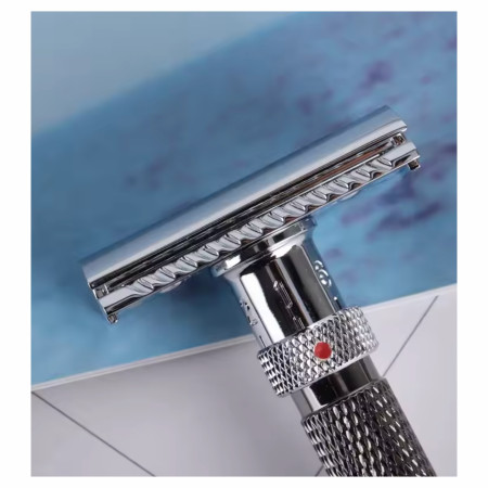 Product image 2 for Yaqi Gunmetal & Chrome Adjustable Final Cut Safety Razor