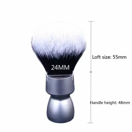 Product image 2 for Yaqi Heavy Metal Handle Synthetic Hair Tuxedo Knot Shaving Brush