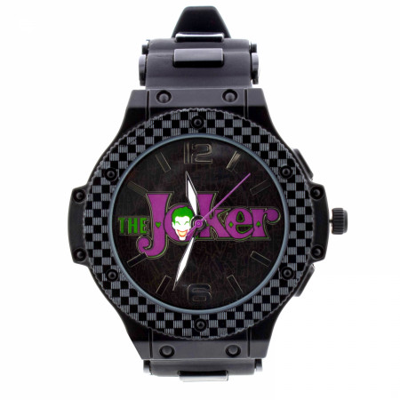 Joker Purple Logo Black Men's Watch - SuperHeroStuff