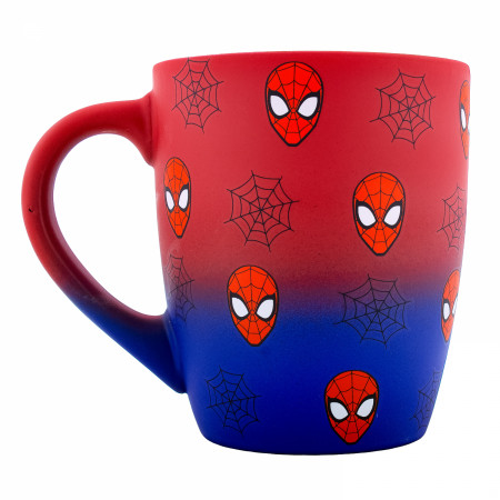 Spider-Man Web and Mask Collage 25oz Ombre Soft Touch Jumbo Mug