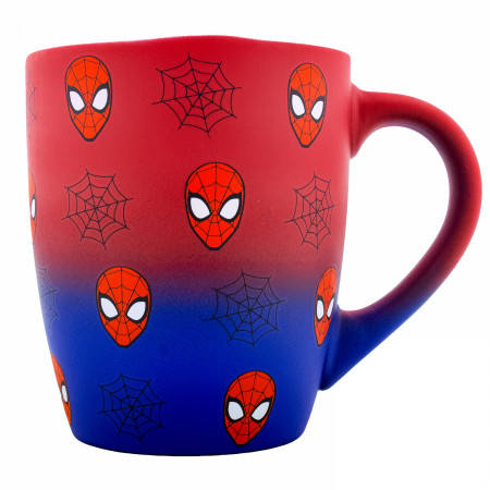 Spider-Man Web and Mask Collage 25oz Ombre Soft Touch Jumbo Mug