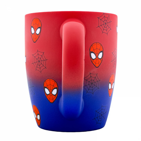 Spider-Man Web and Mask Collage 25oz Ombre Soft Touch Jumbo Mug