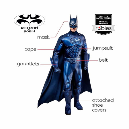 Batman Blue Deluxe Adult Costume with Cape - SuperHeroStuff