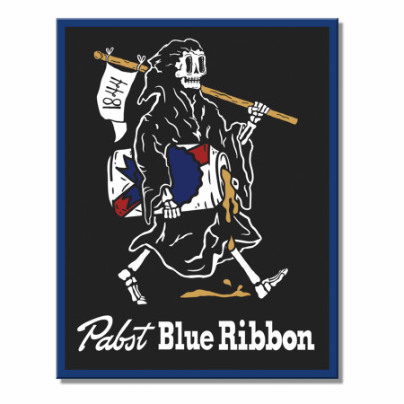 Pabst Blue Ribbon Grim Reaper Tin Sign - WearYourBeer
