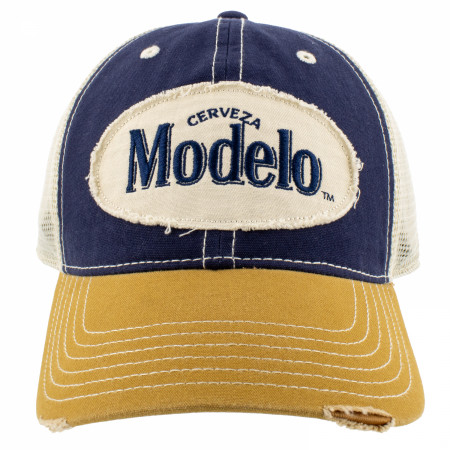 Product image 1 for Modelo Distressed Patch Logo Snapback Hat with Mesh