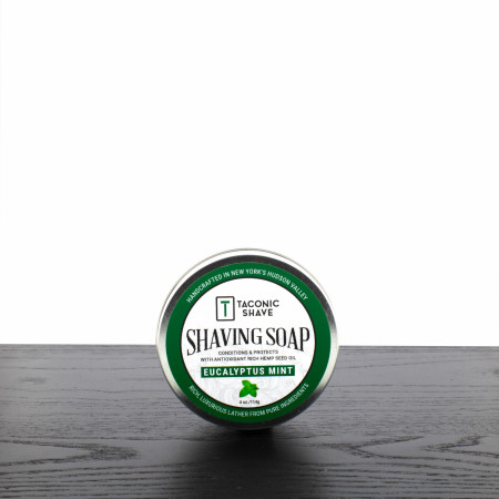 Taconic Eucalyptus Mint Shaving Soap with Hemp Seed Oil