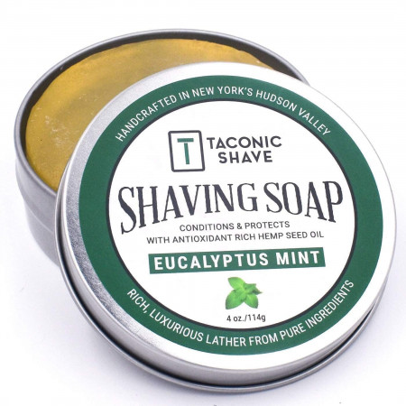 Product image 2 for Taconic Eucalyptus Mint Shaving Soap with Hemp Seed Oil