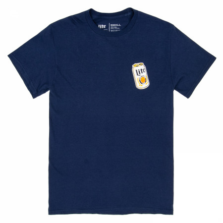 Miller Lite Men's Grey Pocket T-Shirt - Officially Licensed Cotton/Poly Blend Tee