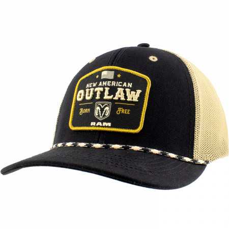 帽子 Drk Dodge Ram Logo Sewn Patch Adjustable Trucker Hat - WearYourBeer