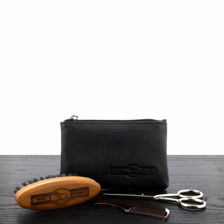 GOLDDACHS 3-Piece Beard Care Set in Leather Case