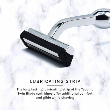Product image 2 for Taconic Shave TWINHAN Chrome Razor Handle (TRAC II Compatible)