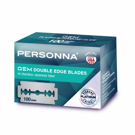 Product image 1 for Personna GEM Platinum Diamond Double Edge Razor Blades, 100-count