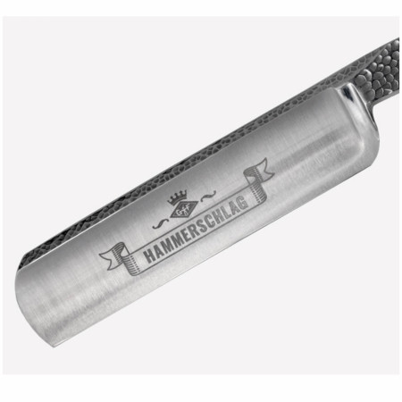 Product image 3 for G&F Hammerschlag Curly Birch Handled with Hammer Finish Straight Razor