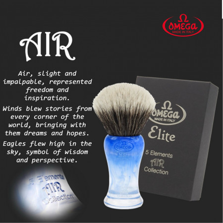 Product image 1 for Omega Elements Elite Synthetic Shaving Brush - Air