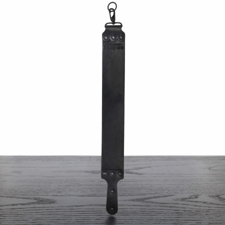 WCS 3" All-Black Deluxe Latigo Leather Ninja Strop with Leather Handle