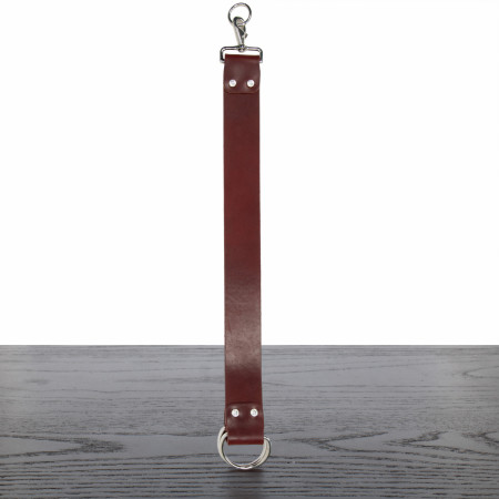 WCS 2" Burgundy Latigo Leather Starter Strop with Nickel D-Rings
