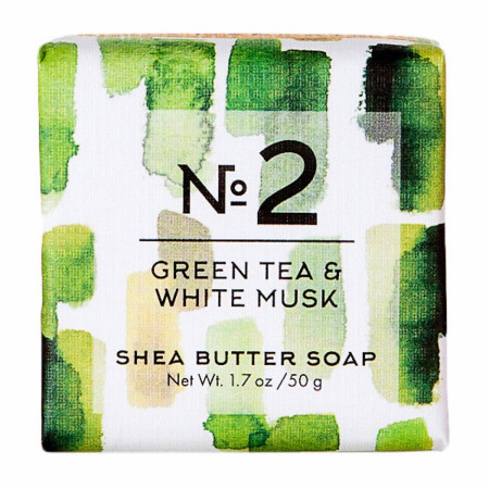 Product image 1 for Via Mercato No. 2 Green Tea & White Musk Shea Soap, 50 gm
