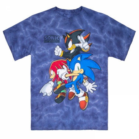 Sonic The Hedgehog Knuckles and Shadow Tie-Dye T-Shirt