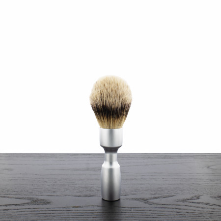 Dovo Merkur Vision Satin Chrome Plated Long Handle Shaving Brush