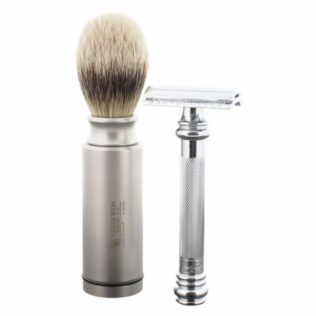 Product image 1 for Dovo Merkur Razor Shaving Kit with Leather Case