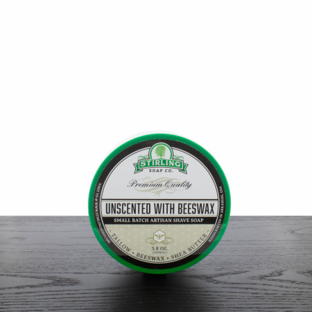 Stirling Soap Unscented with Beeswax Shave Soap, 5.8 oz.