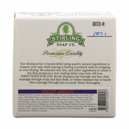 Product image 1 for Stirling Soap Barbershop Shampoo Bar, 3.8 oz.