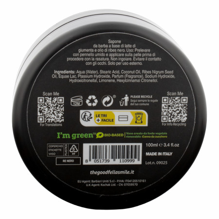 Product image 1 for Goodfellas Smile Shaving Soap, 3.4 oz. Re Nero