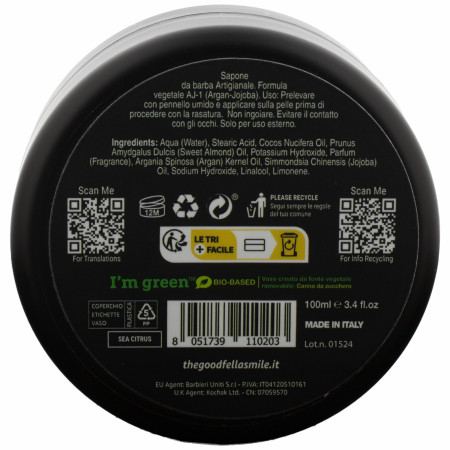 Product image 1 for Goodfellas Smile Shaving Soap, 3.4 oz. Sea Citrus