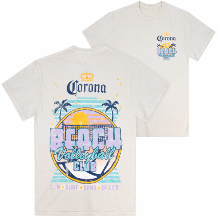 Corona Beach Volleyball Club Front Back Print T-Shirt - WearYourBeer