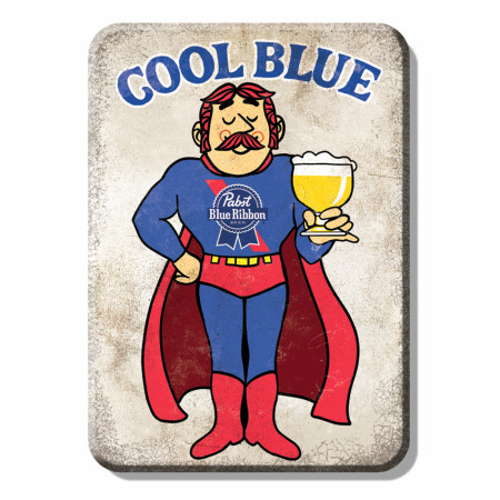 Pabst Blue Ribbon Cool Blue Pabst Man 2.5 x 3.5