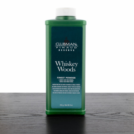 Pinaud Clubman 9 oz. Talc-Free Finest Powder, Whiskey Woods