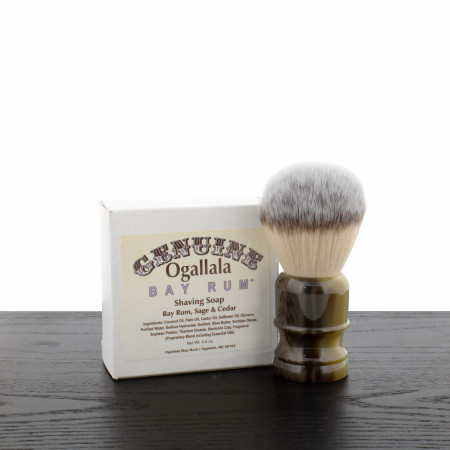 Ogallala Bay Rum, Sage & Cedar Shaving Soap & Shaving Brush