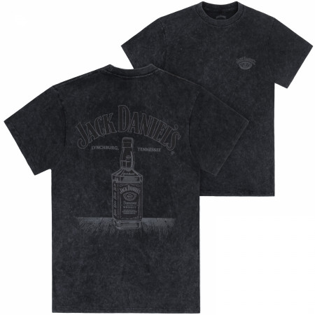 Jack Daniel's Old No.7 Mineral Wash Front and Back Print T-Shirt