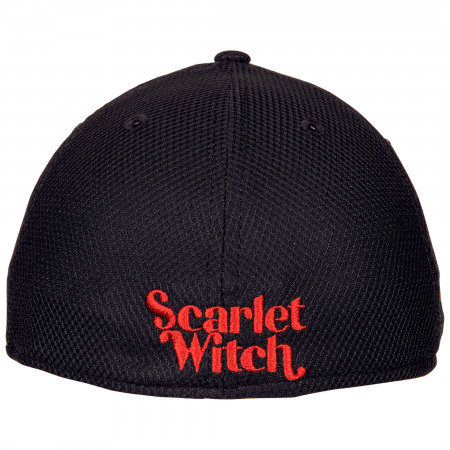 帽子 theredthread S logo cap scarlet black Scarlet Witch Headdress Symbol New Era 39Thirty Fitted Hat